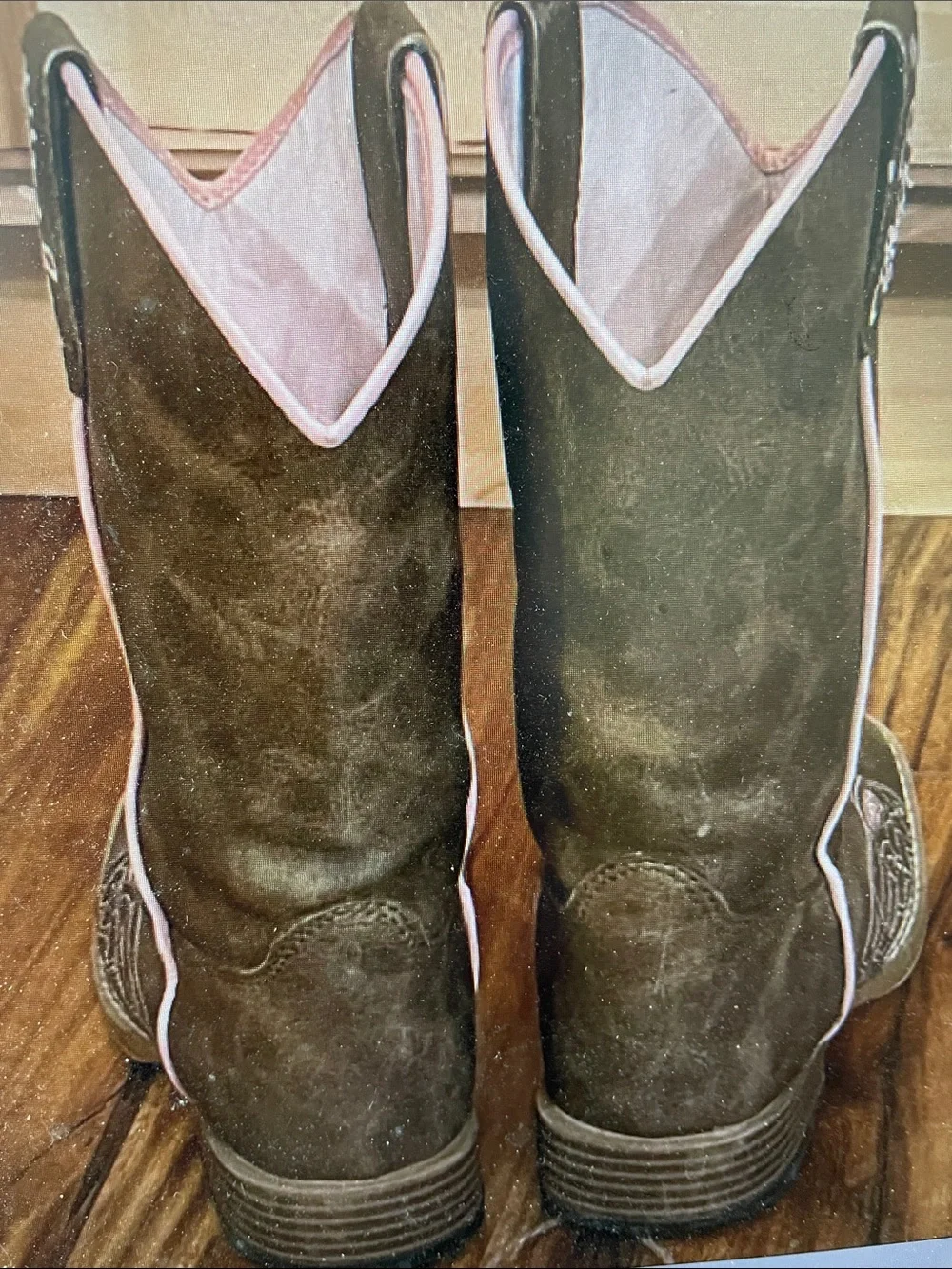Blazin Roxx Children’s Cowboy Boots - Brown & Pink Girls Size 3